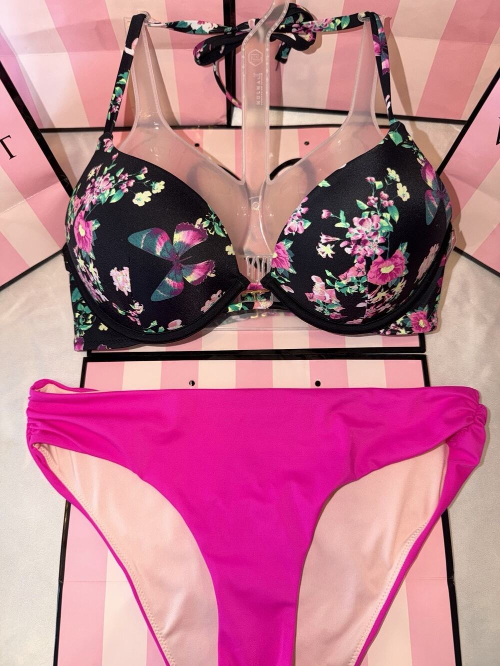 Victorias Secret Bombshell Swim Suit 32B Small Bottoms